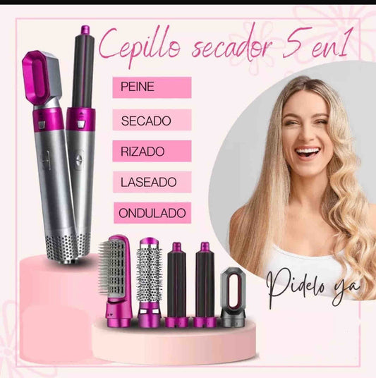 Cepillo Secador Voluminizador 5 en 1 - Peinado Profesional en Casa